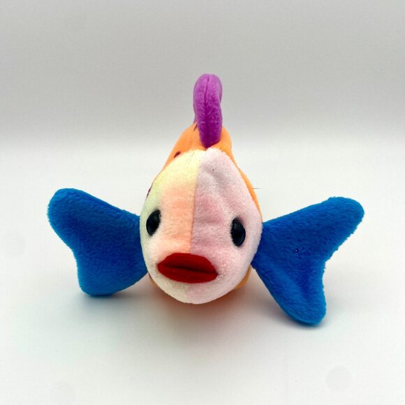 Ty Beanie Baby - Lips the Fish 8 Inch Stuffed Plush - Picture 1 of 14